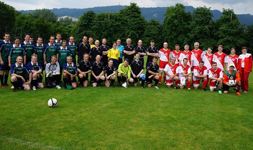 Teams des FC Vorarlberg, FC Landrat und FC Grossrat