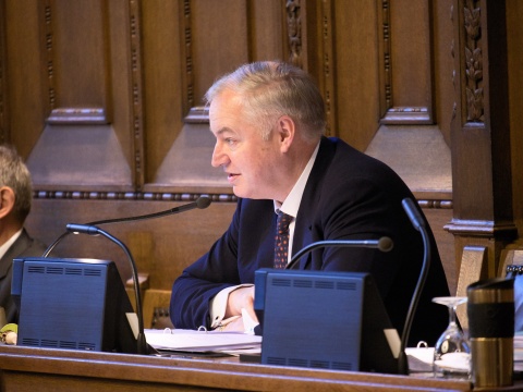 Ratspräsident 2019/20 Heiner Vischer