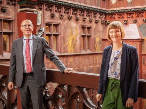 Grossratspräsident David Jenny und Statthalterin Jo Vergeat