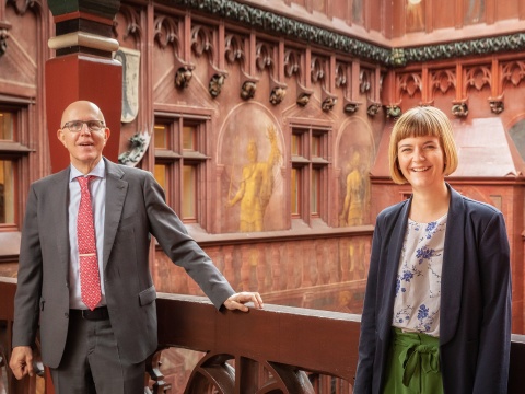 Ratspräsident David Jenny und Statthalterin Jo Vergeat