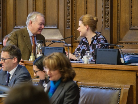 Heiner Vischer mit Salome Hofer